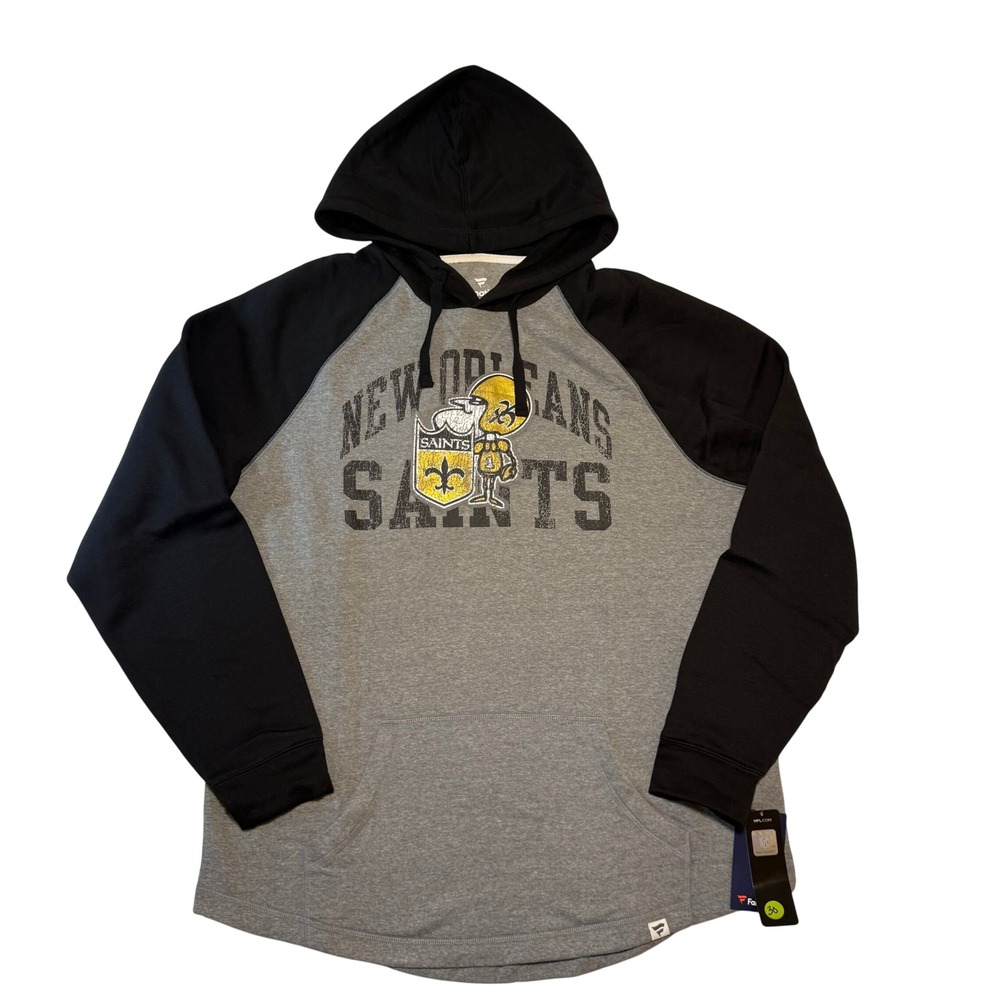 Fanatics New Orleans Saints Favorite Arch Raglan Pullover Hoodie Mens XL NFL NWT
